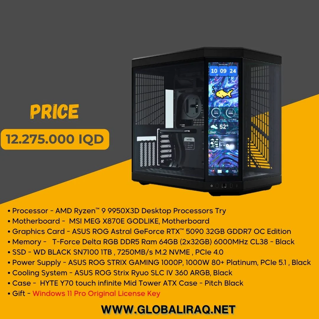 Pc Build AMD Ryzen 9 9950X3D, RTX 5090 32GB