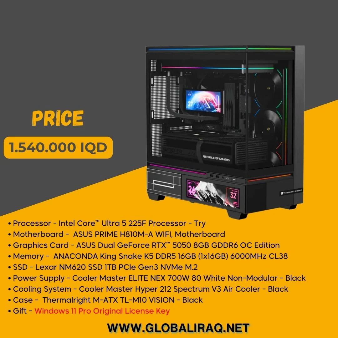 Pc Build intel Ultra 5 225F, RTX 5050 8GB