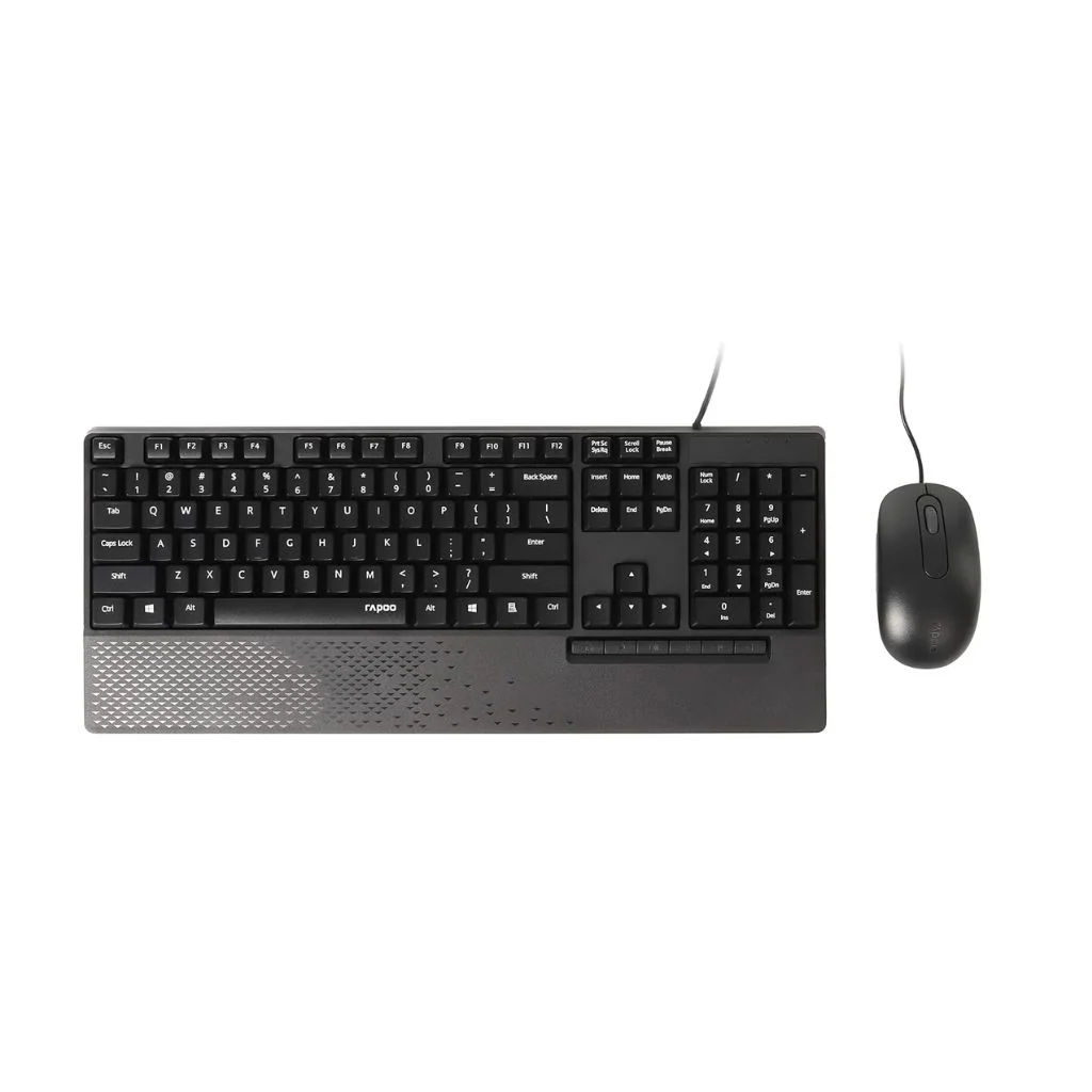 Rapoo NX2000 Wired Keyboard and Mouse Kit - Black - Image 3
