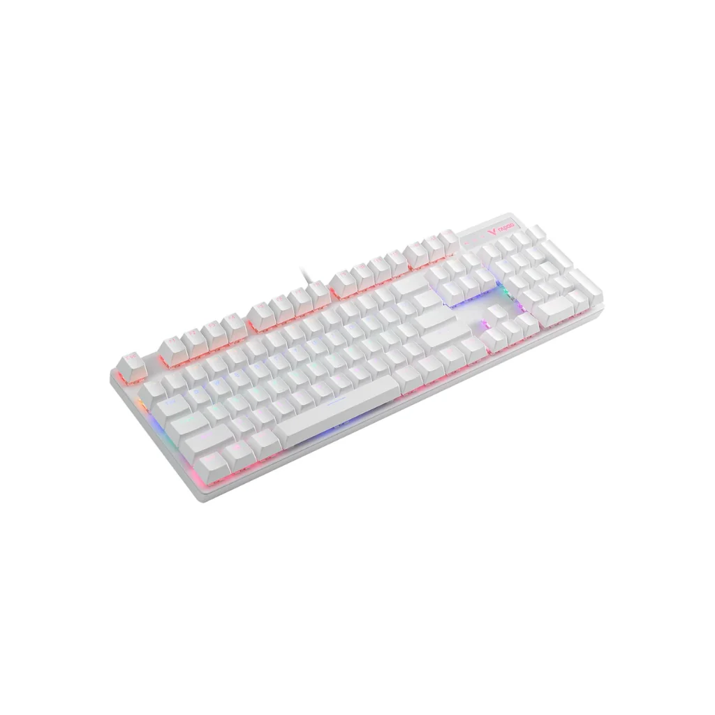 Rapoo V500 Backlit Mechanical Gaming Keyboard - White - Image 3