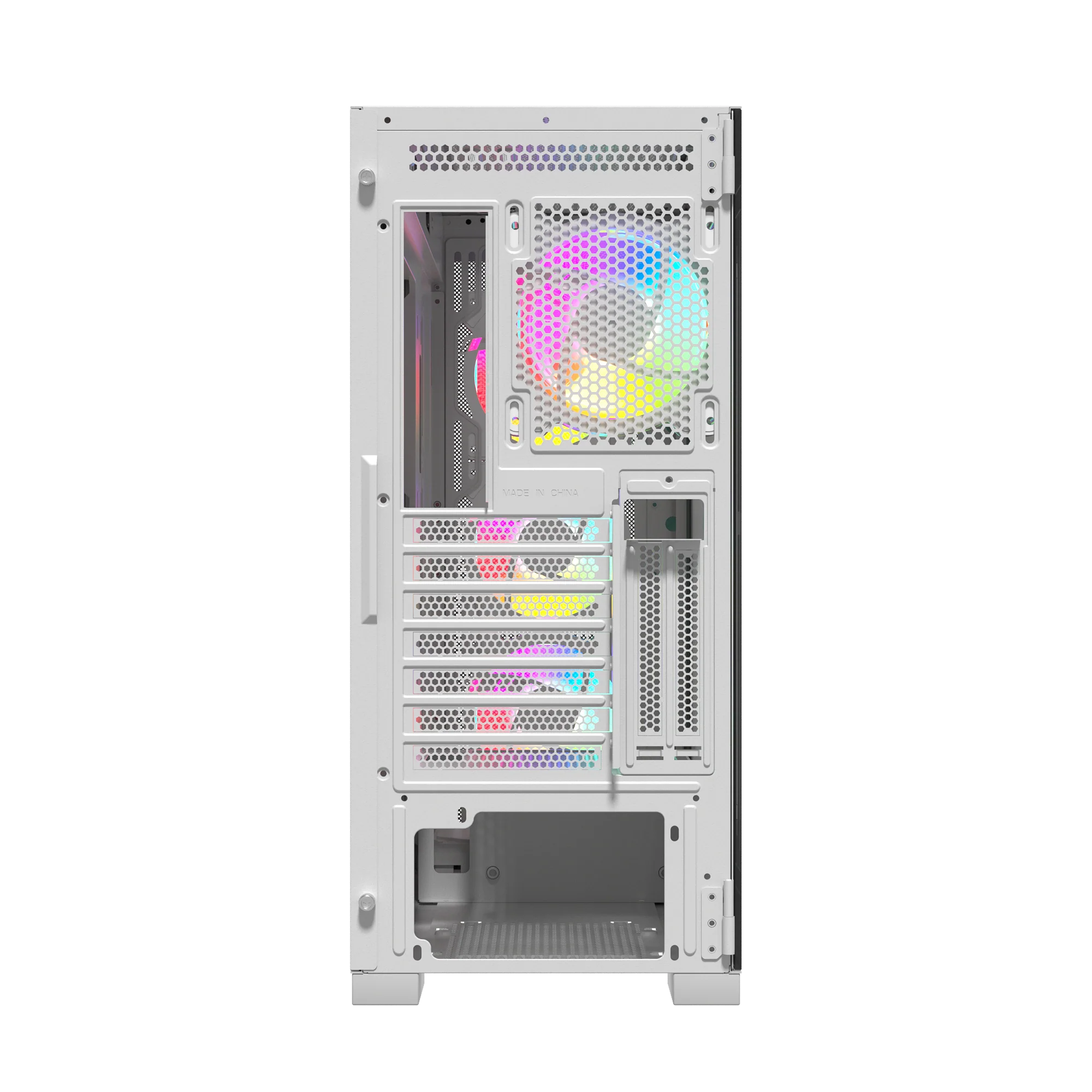 Raptor 290-XL ARCTIC HAWK RGB Mid Tower Case - White - Image 6
