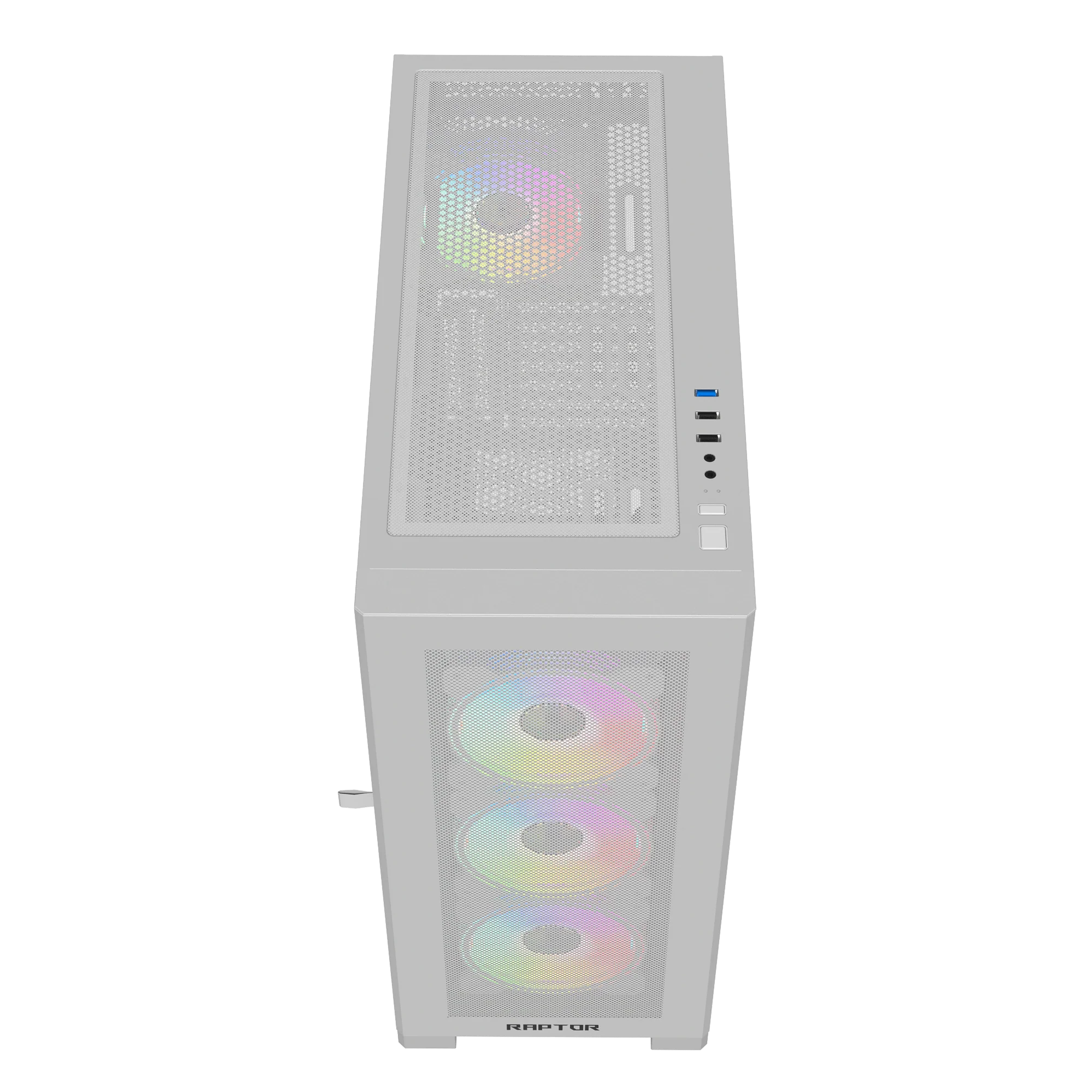 Raptor 290-XL ARCTIC HAWK RGB Mid Tower Case - White - Image 8