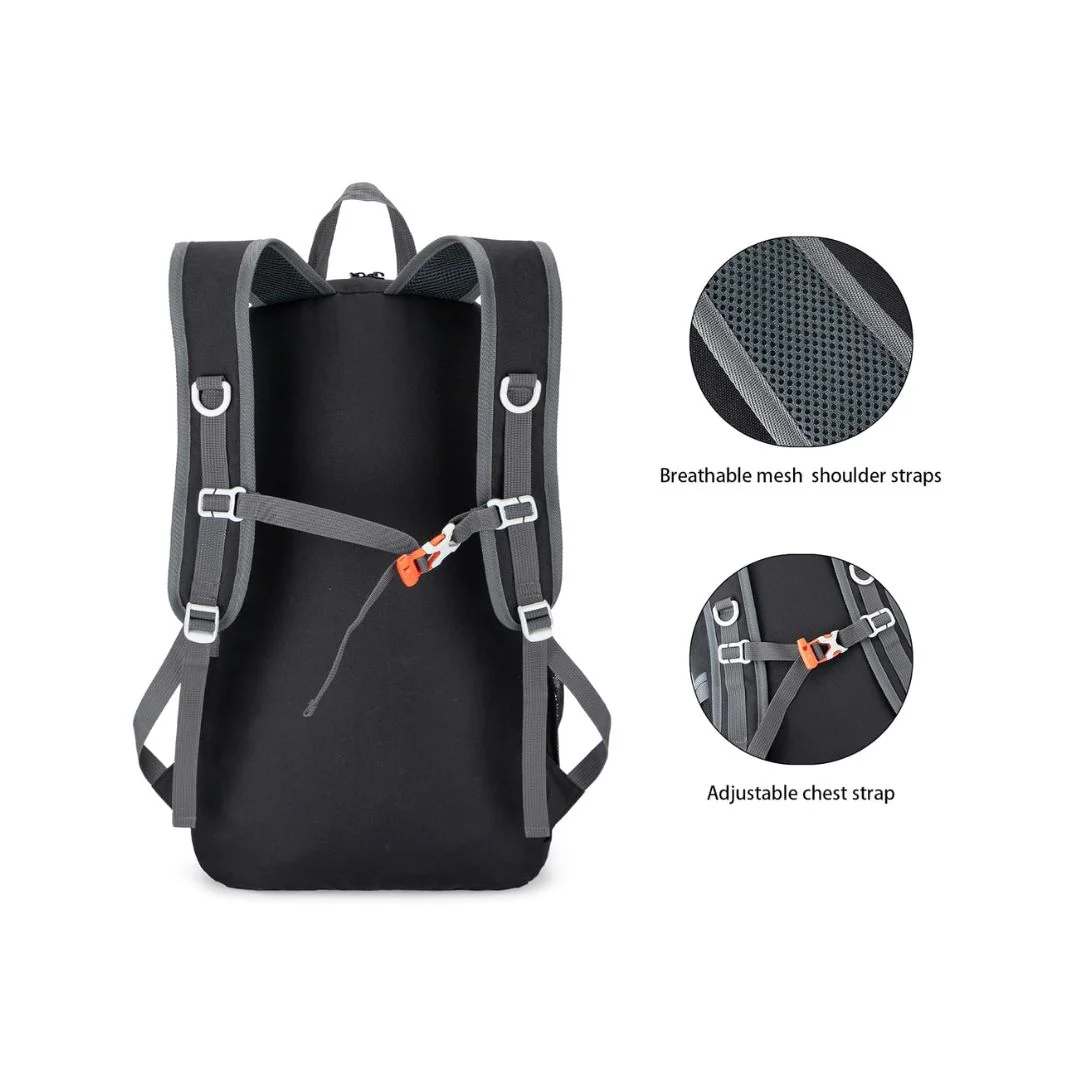 Raptor Travel Hiking Compartments Backpack - Black - Image 3