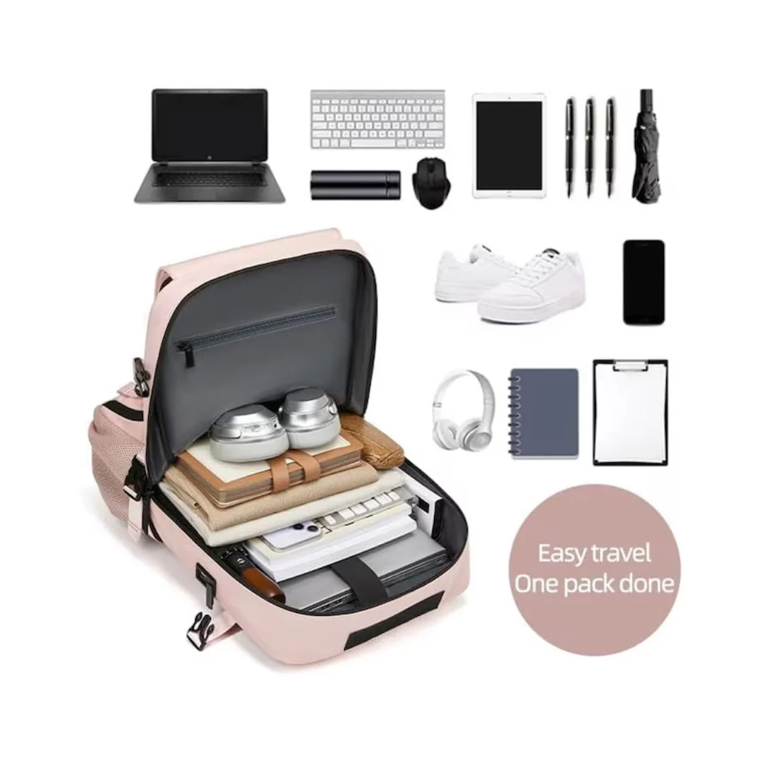 Raptor Travel Hiking Compartments Backpack - Pink - Image 3