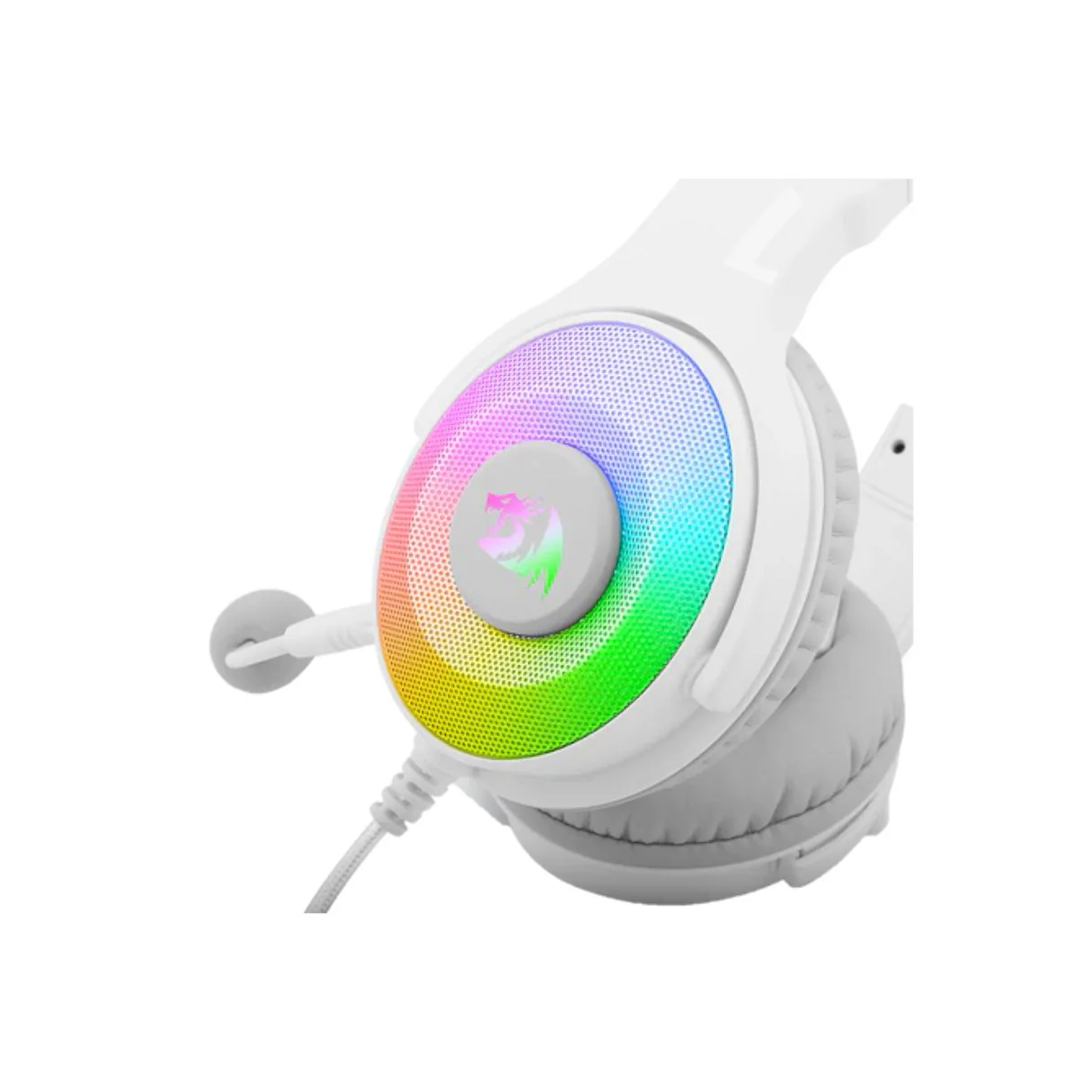Redragon H350W Pandora RGB Wired Gaming Headset - White - Image 3