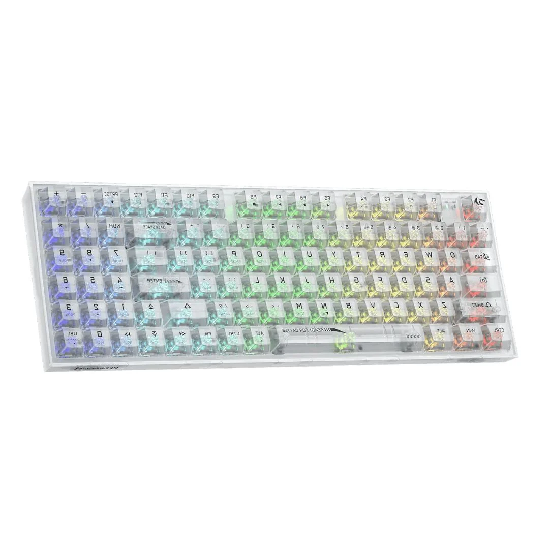 Redragon IRELIA K658CT PRO RGB 90%, USB-C wired, BT , 2.4 GHz wireless Translucent Crystal Switch - Image 3