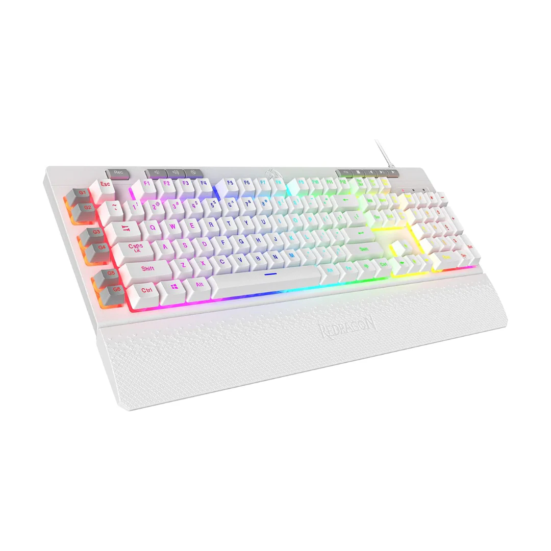 Redragon K512 Shiva RGB Gaming Keyboard - White