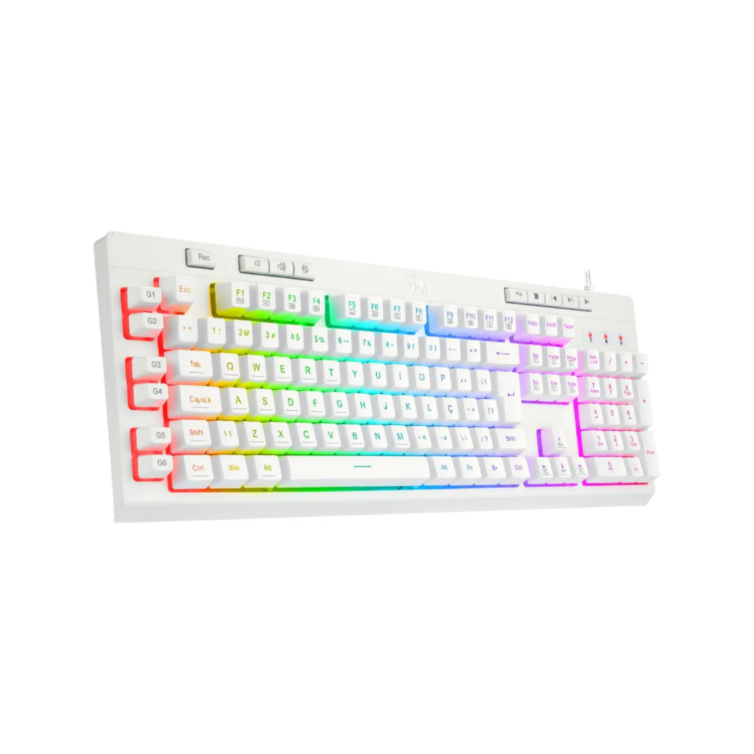 Redragon K512 Shiva RGB Gaming Keyboard - White - Image 2