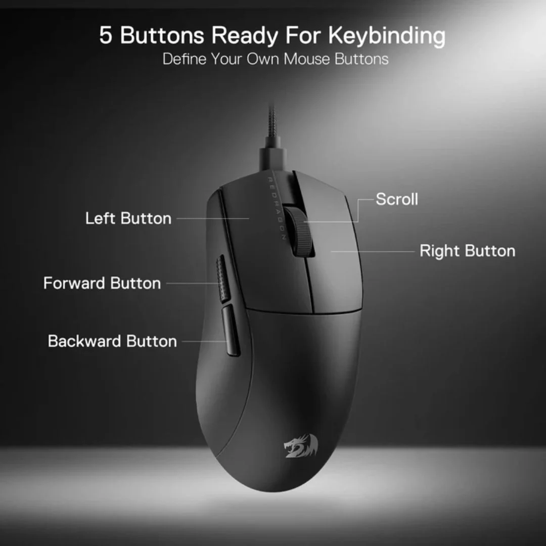 Redragon M996 K1NG Gaming Mouse - Black - Image 4