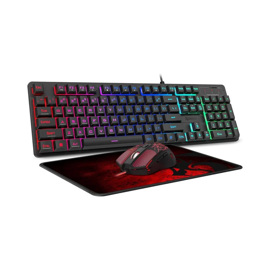 Redragon S107-BA Gaming Keyboard & Mice Combo Wired - Black