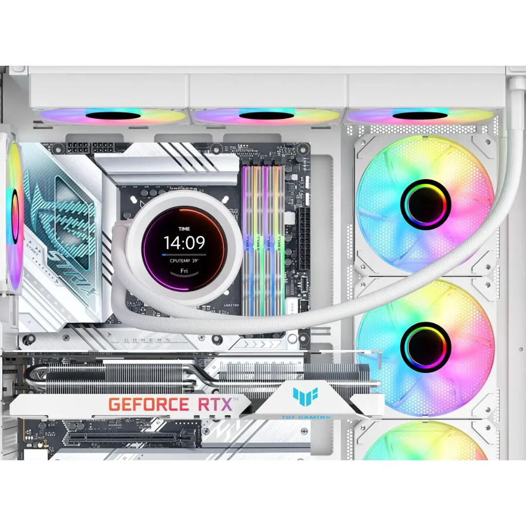 SAMA SM360 PRO ARGB Liquid CPU Cooler - White - Image 3