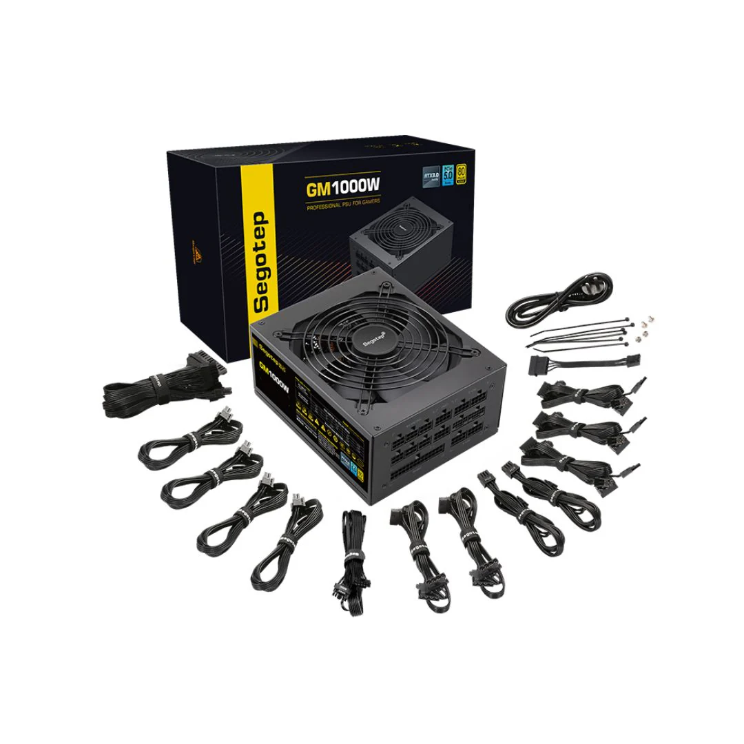 Segotep GM1000W 1000W Gold 80+ Full Modular 80+, PCIe 5.1 & ATX 3.1 - Black - Image 6