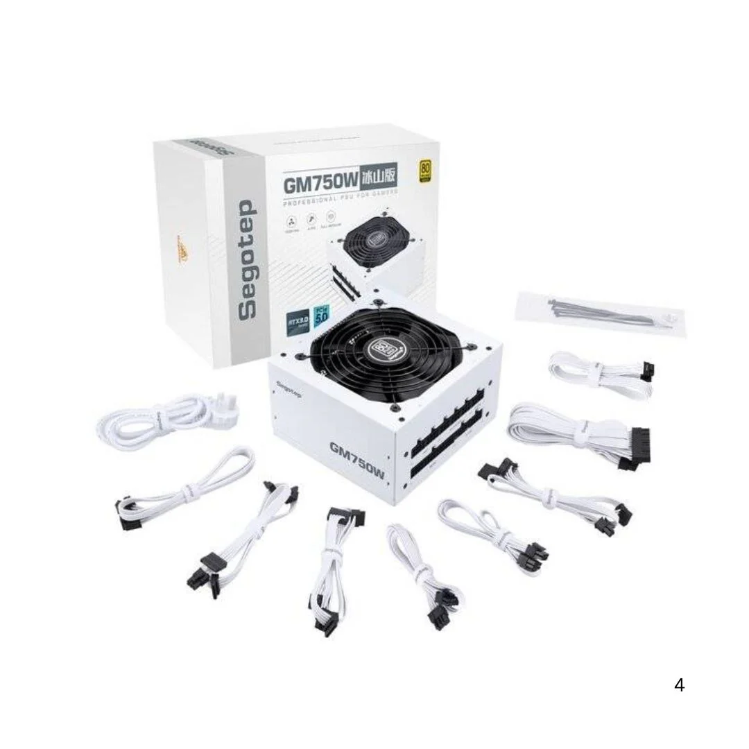 Segotep GM750W 750W Gold 80+ Full Modular, PCIe 5.0 & ATX 3.0 - White - Image 4