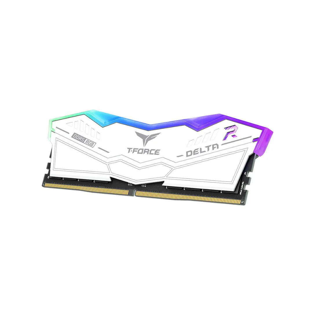 TEAMGROUP T-Force Delta RGB DDR5 Ram 16GB (2x8GB) 6000MHz CL38 - White - Image 3