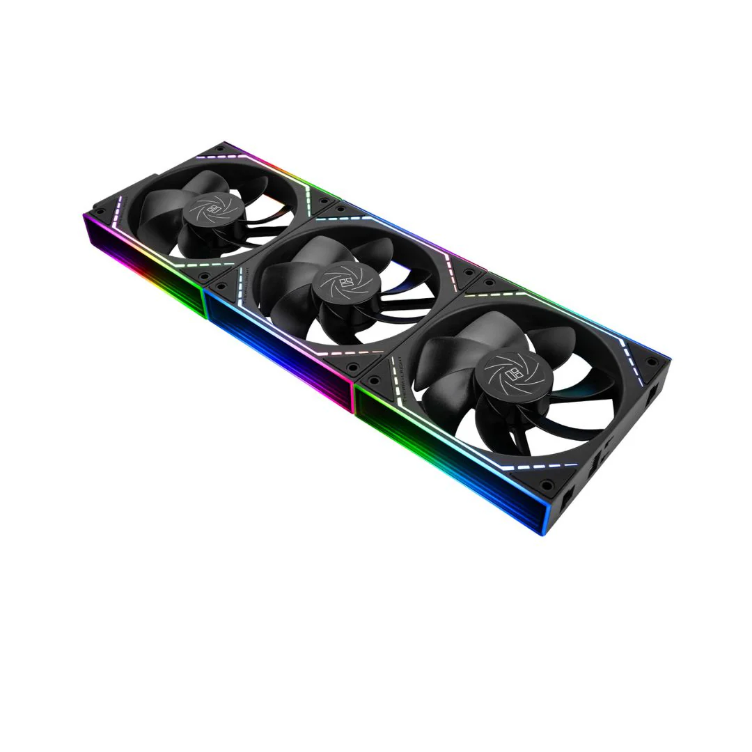 Thermalright TL-M12QR X3 Reverse Fan Kit 120mm 3 Fan ARGB - Black - Image 5