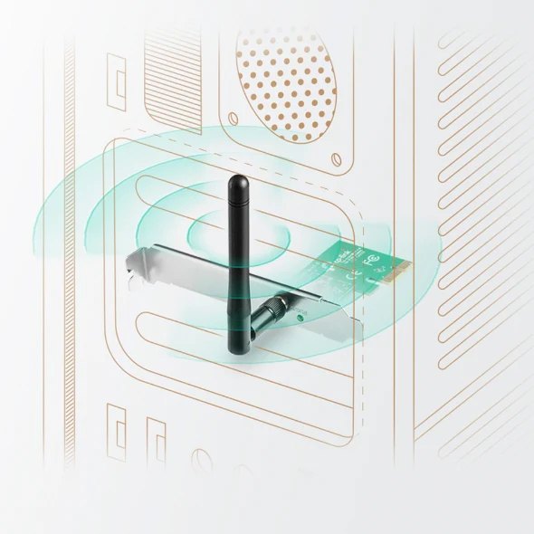 TP-Link TL-WN781ND, 150Mbps Wireless N PCI Express Adapter - Image 4