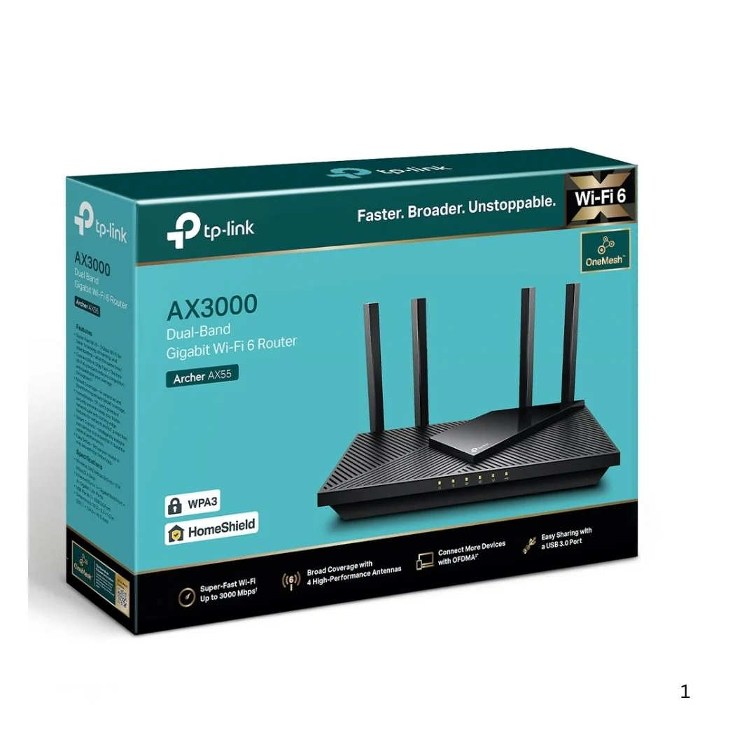 TP-Link Archer AX55, AX3000 Dual Band Gigabit Wi-Fi 6 Router - Image 4