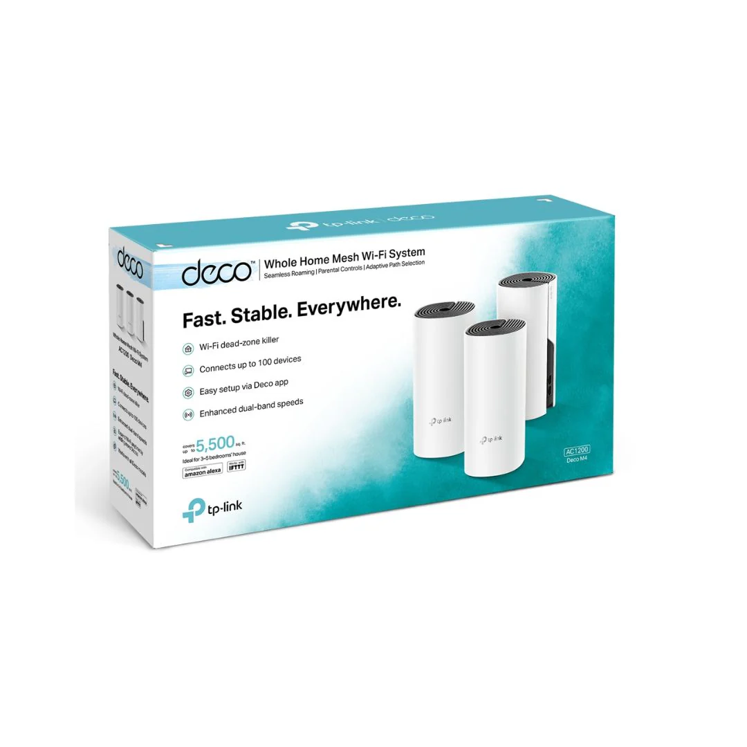 TP-Link Deco M4 AC1200 Whole Home Mesh Wi-Fi System 3-Pack - Image 3