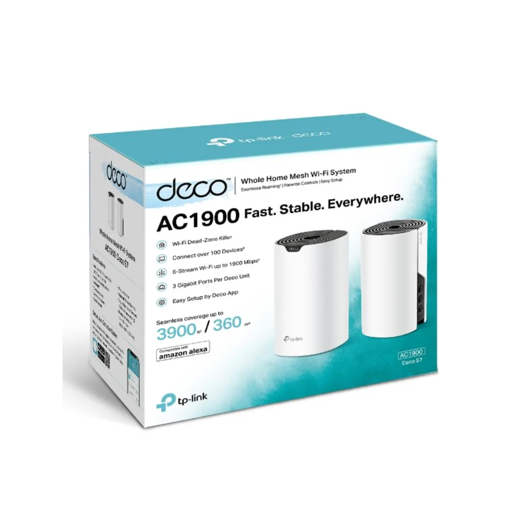 TP Link DECO S7 AC1900 Mesh Wi-Fi 5 System 2-Pack - Image 4