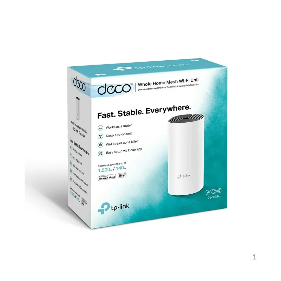 TP-Link Deco M4 AC1200 Whole Home Mesh Wi-Fi 5 System 1-Pack - Image 2