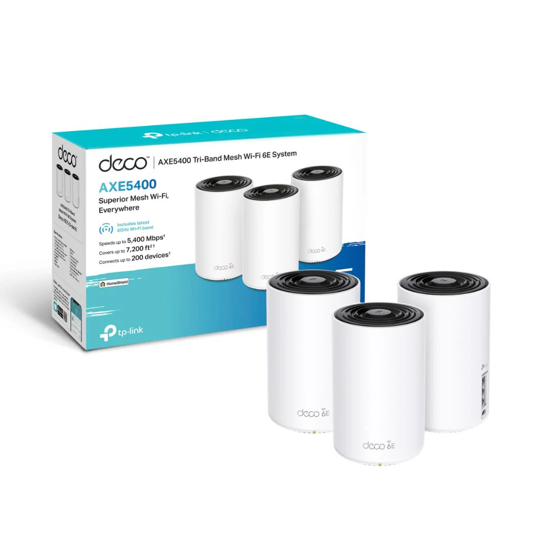 TP-Link Deco XE75, AXE5400 Whole Home Mesh Wi-Fi 6 System 3-Pack