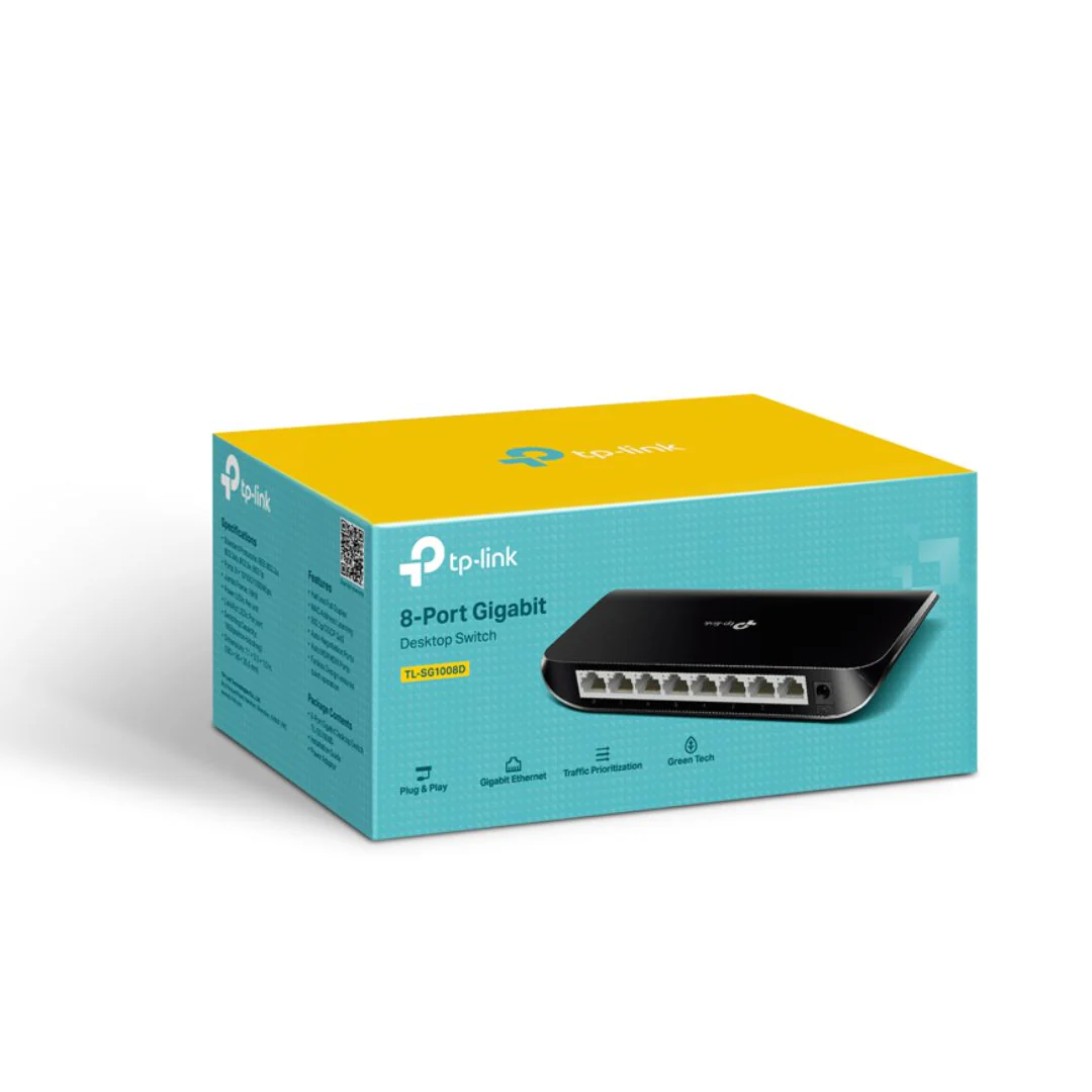 TP-Link TL-SG1008D, Gigabit Desktop Switch, 8 Port - Image 4