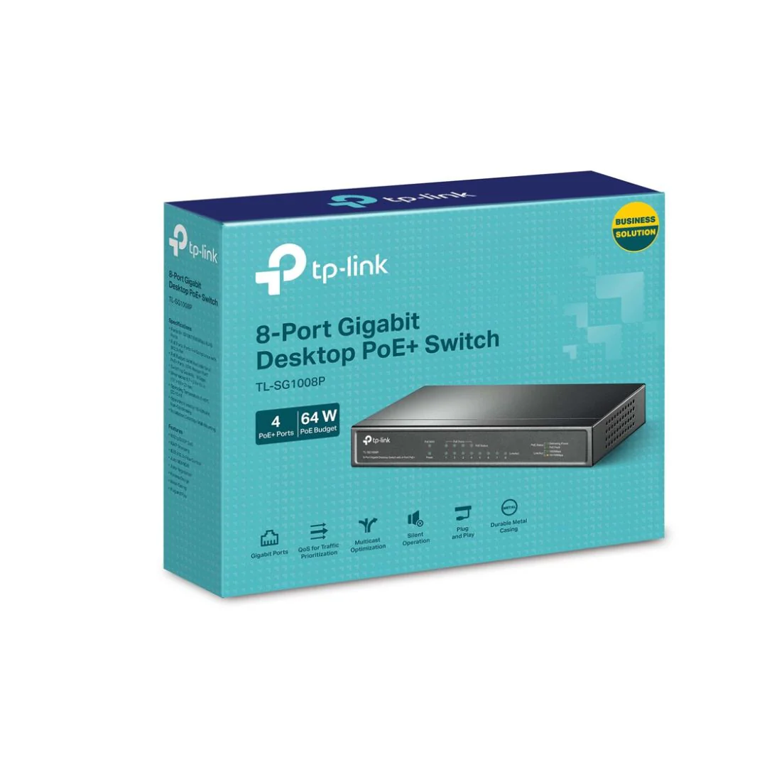 TP-Link TL-SG1008P V7, Gigabit Desktop Switch, 8 Port with 4-Port PoE+ - Image 4