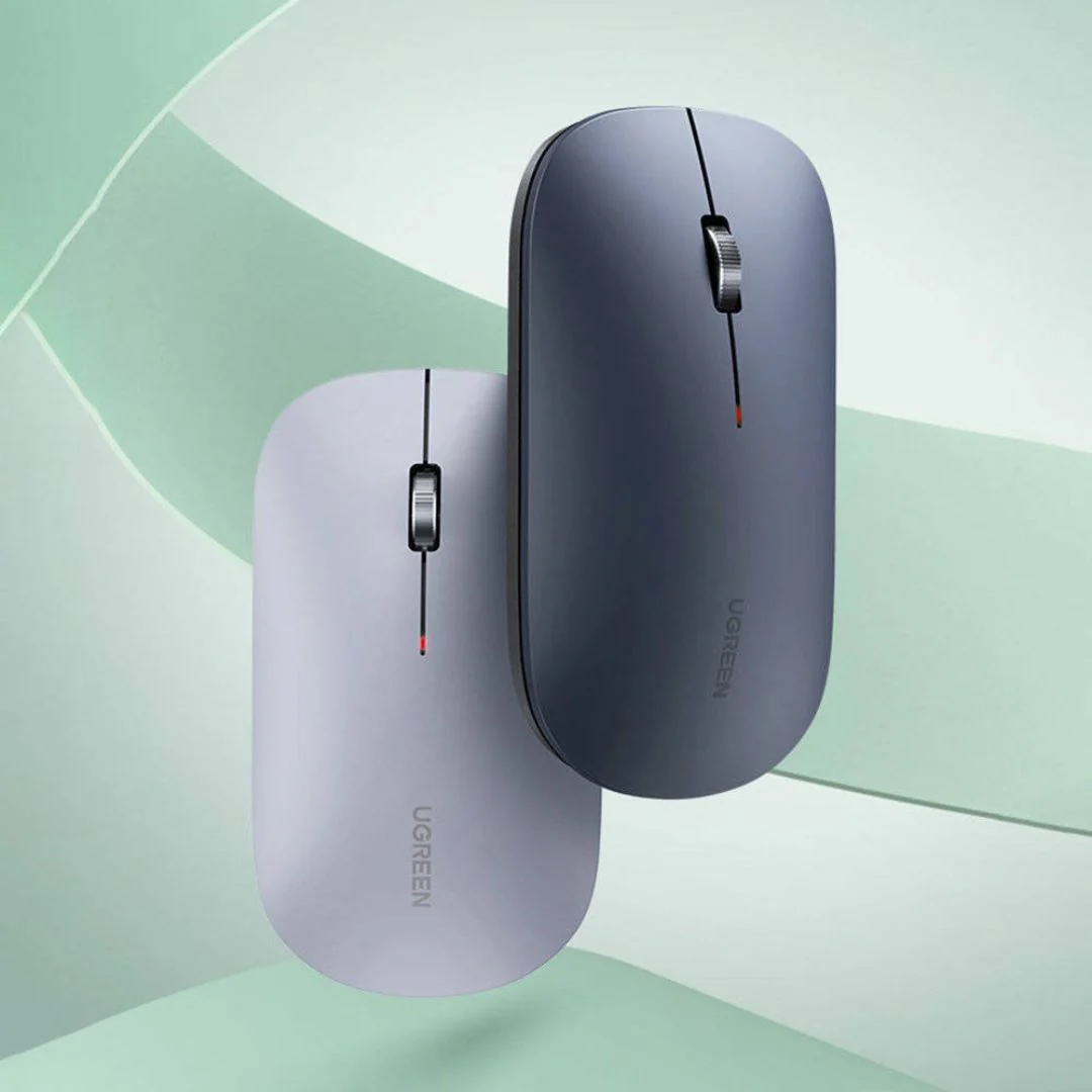UGREEN MU001 USB Optical Wireless Mouse - Gray - Image 2