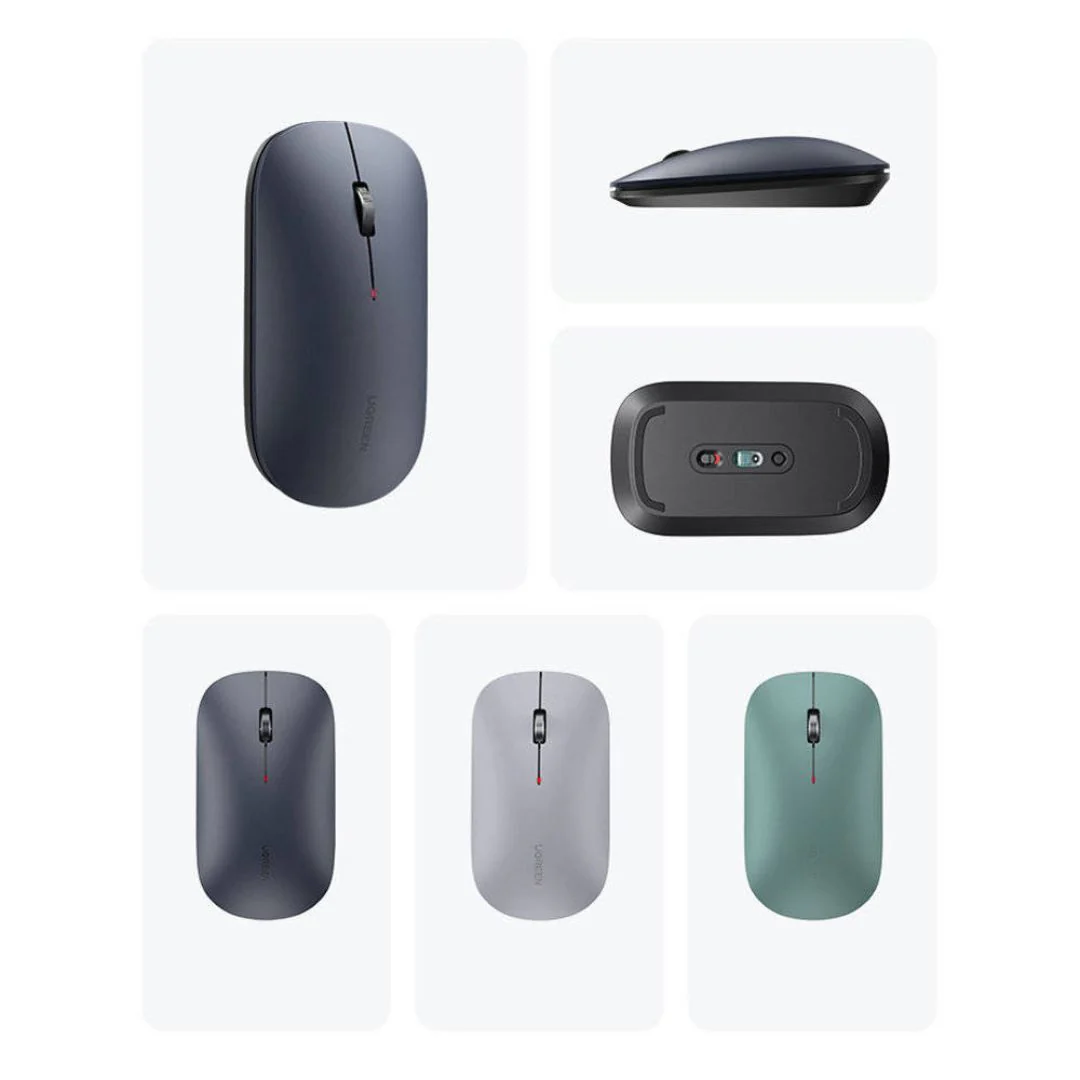 UGREEN MU001 USB Optical Wireless Mouse - Gray - Image 3