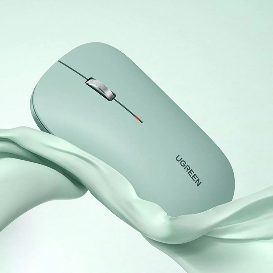 UGREEN MU001 USB Optical Wireless Mouse - Green - Image 3