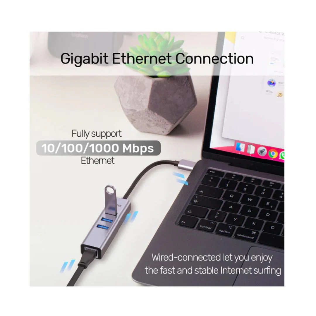 UNITEK 4-in-1 Ethernet Hub Y-3088B - Image 3