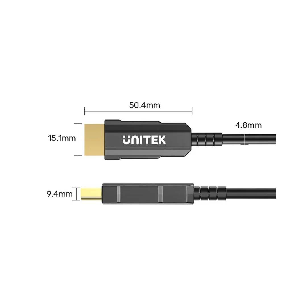 UNITEK 4K 60Hz HDMI Fiber Optic Cable C11072BK-10M - Image 3