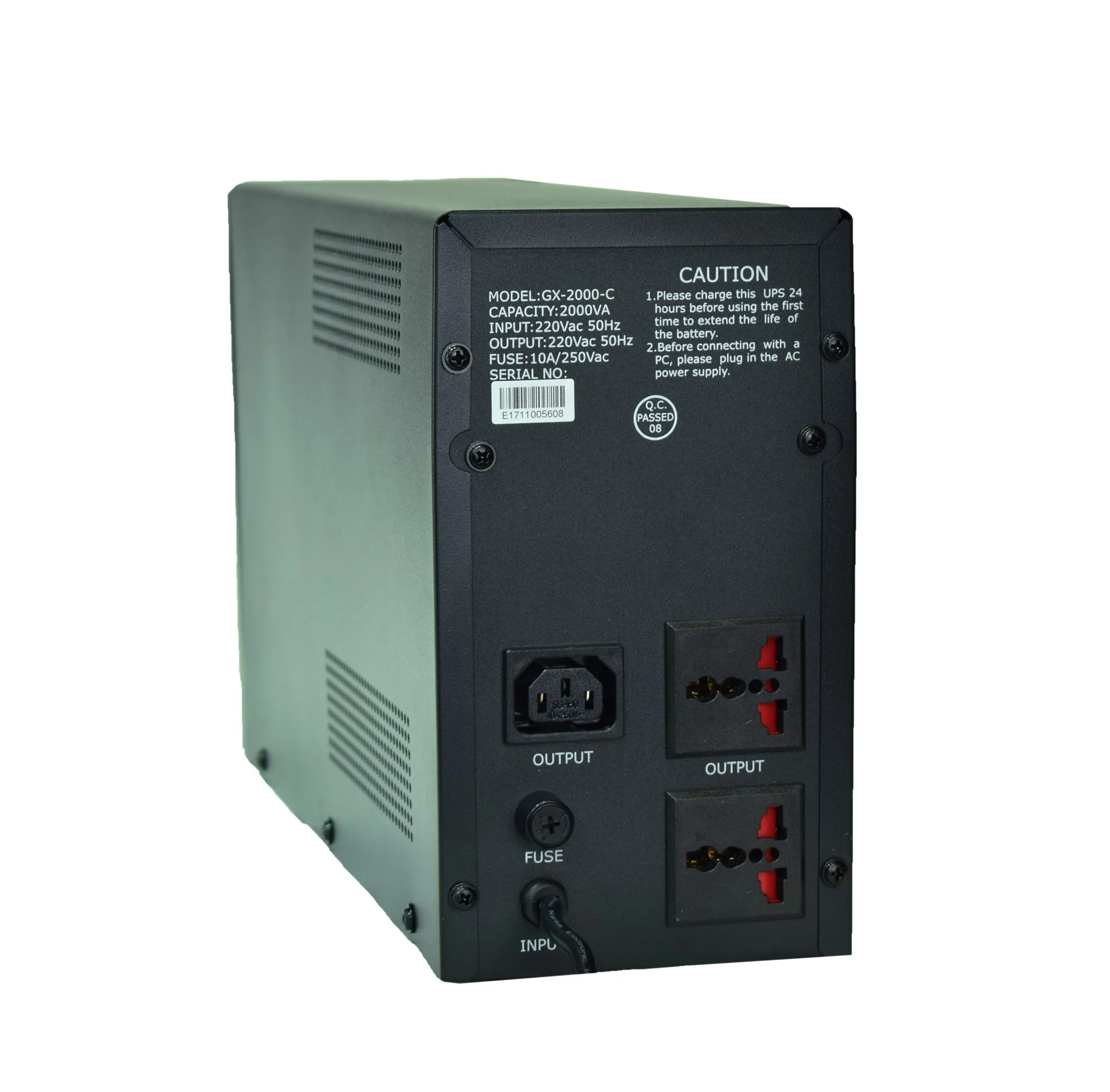 UPS GeTX GXK-2000-C (2000VA, 2KV) Line interactive , 12V9Ax2 Battery - Yellow Box - Image 5