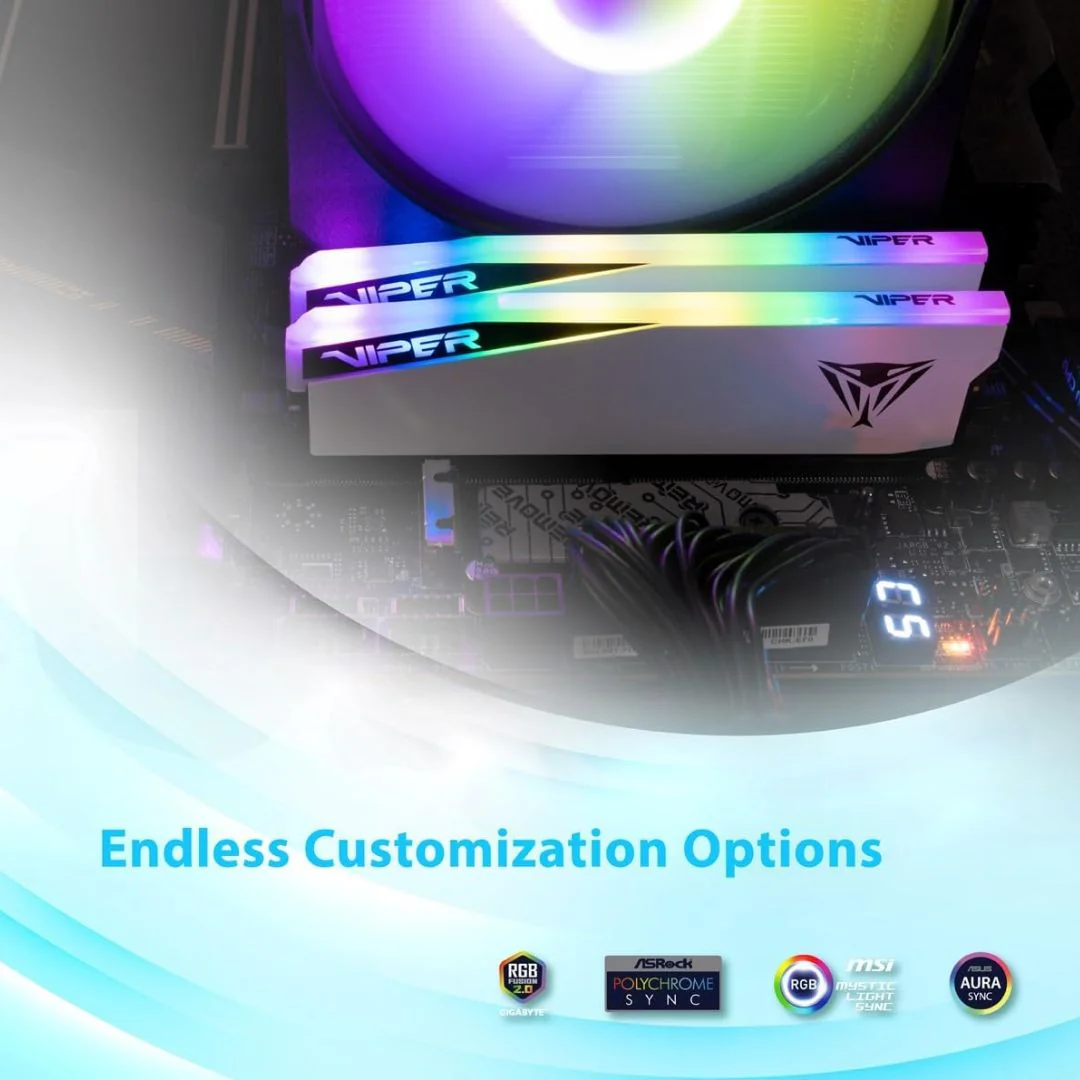 Viper Elite 5 DDR5 RAM 32GB (2x16GB) 6000MHz RGB CL36 - White - Image 4