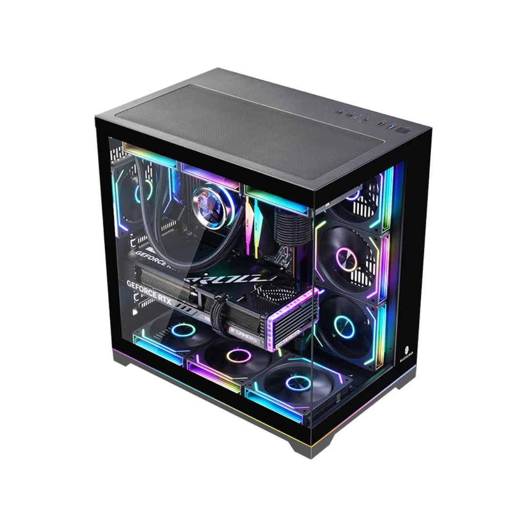 Wjcool Man ROBIN II PLUS SCAR 4 Fan Mid Tower Case - Black - Image 3