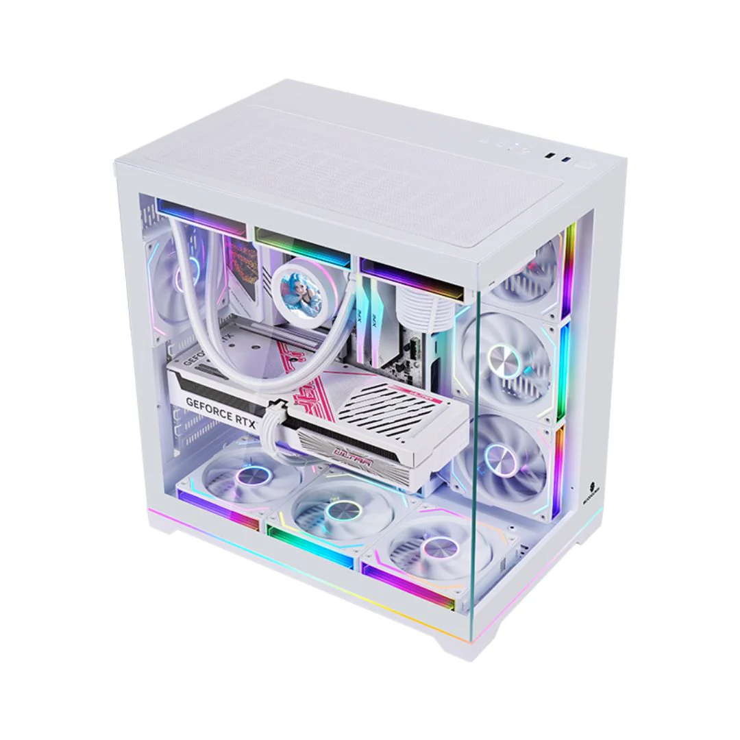 Wjcool Man ROBIN II PLUS SCAR 4 Fan Mid Tower Case - White - Image 2