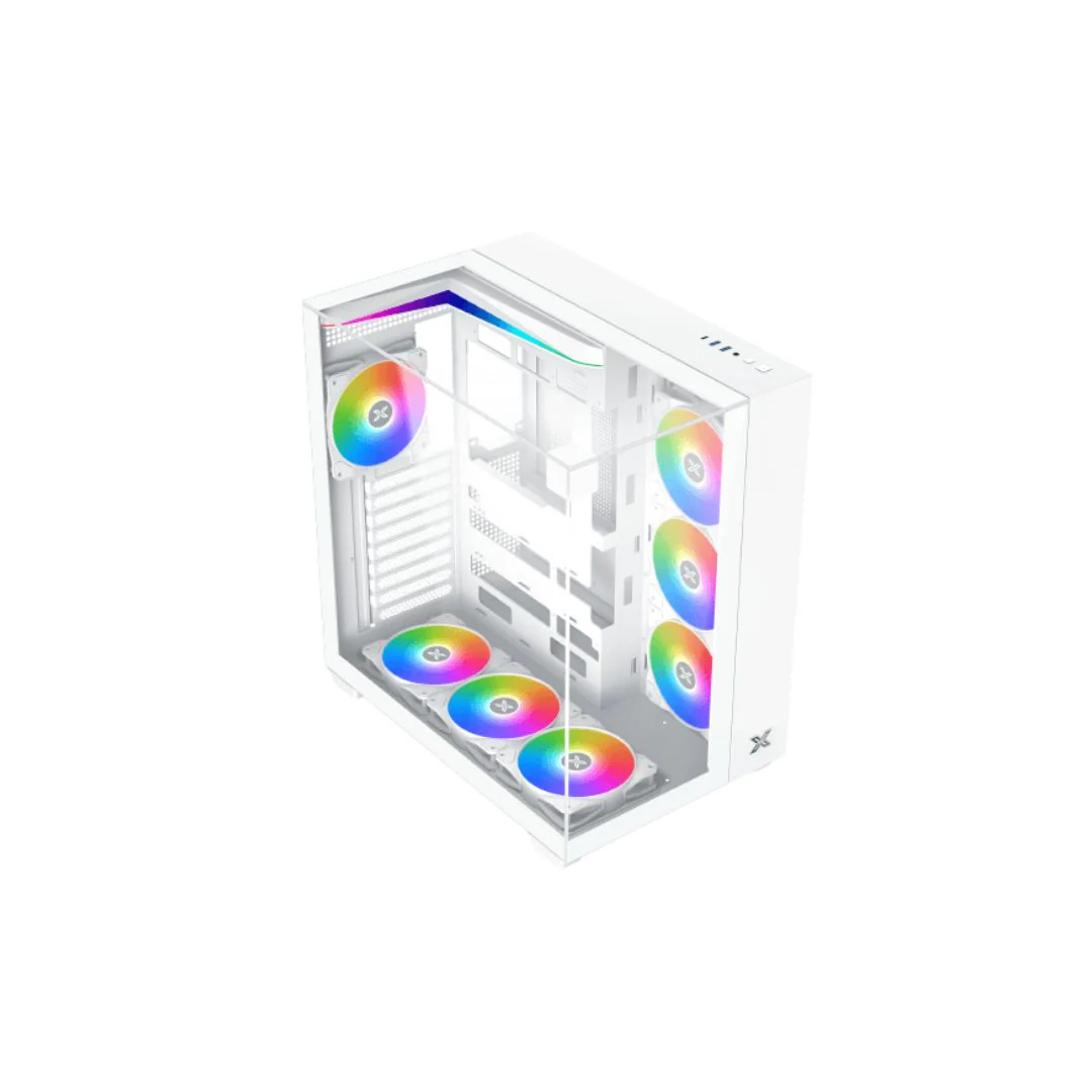 Xigmatek Aqua V Mid Tower Case - Arctic White - Image 3