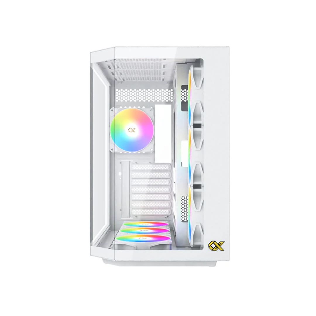 Xigmatek CUBI II Arctic Glass, Mid Tower Case - White - Image 2