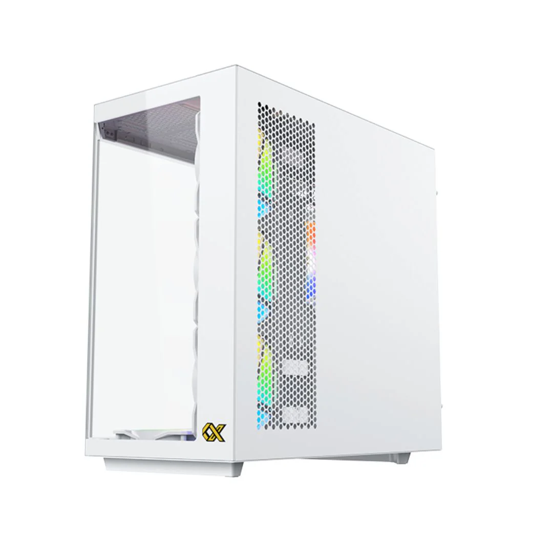Xigmatek CUBI II Arctic Glass, Mid Tower Case - White - Image 4