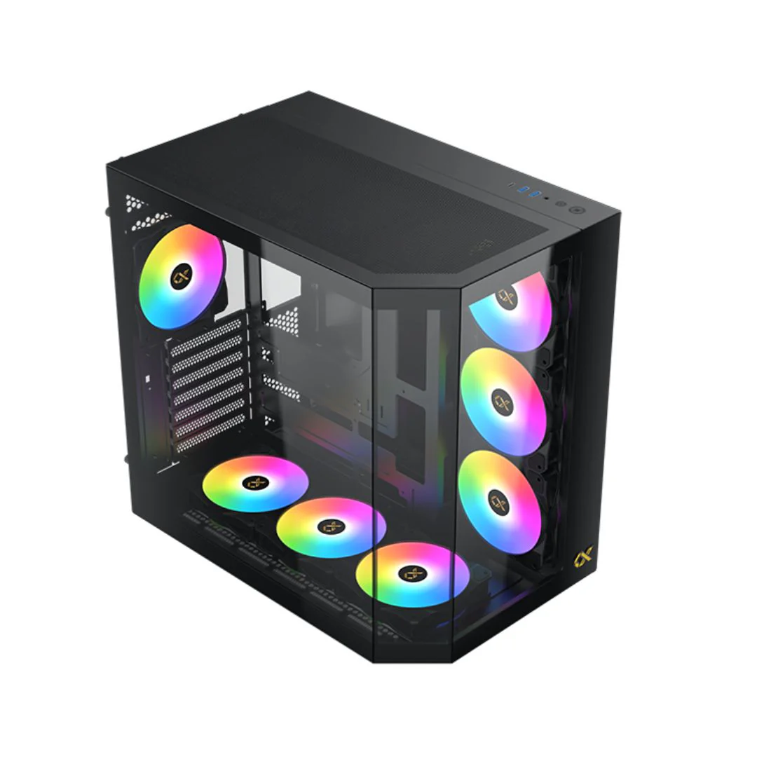 Xigmatek CUBI II  Glass, Mid Tower Case - Black - Image 3