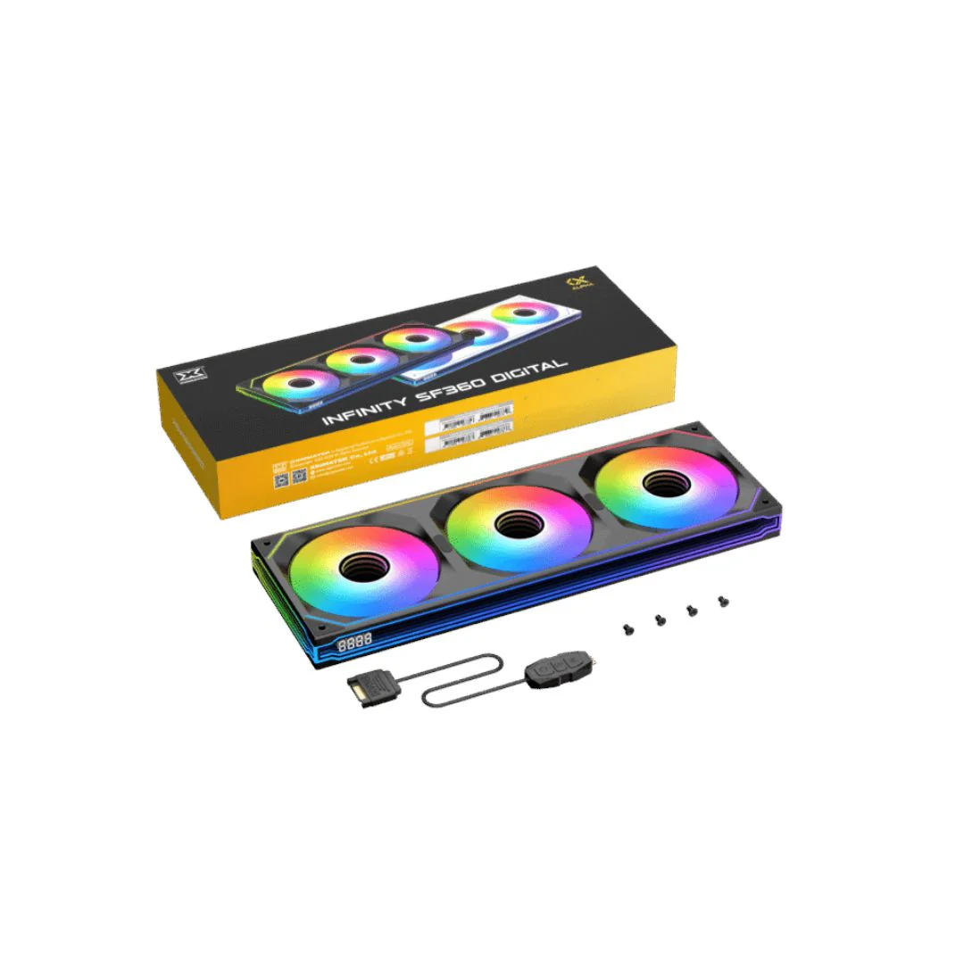 XIGMATEK INFINITY SF360 Digital 120mm 3-Fan Pack - Black - Image 5